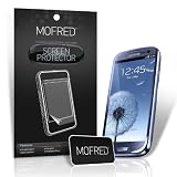 MOFRED® 12 in Pack Screen Protector Value Pack For Samsung Galaxy S3 III i9300 Retail Packed with Cleaning Cloth And Application Card