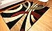 Feraghan/New City Brand New Contemporary Modern Wavy Circles Area Rug, 9' x 12', Brown/Beige