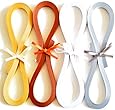 Juya Metallic Paper Quilling Set 160 Strips 4 Colors 355mm Length/strips 3/5/7/10mm Width Available (Paper Width 3mm)
