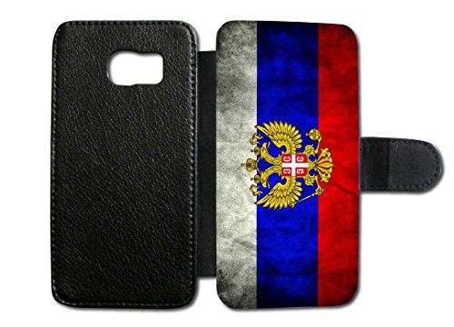 Samsung Galaxy Russland Wappen Flip Tasche Hülle Case Cover Schutz Handy Galaxy S6 Edge