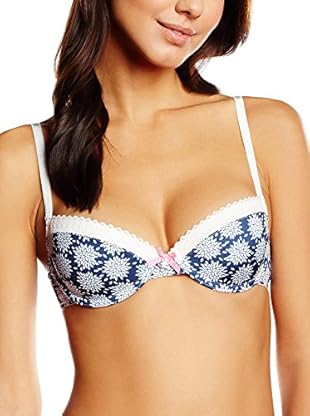 Lulu Castagnette Sujetador Copa Foam con Aros Lotus (Azul Marino)