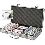 300 Poker Chip Set with Aluminum Case (Multi) (9 H x 16 W x 3.5 D) by Da Vinci Imports