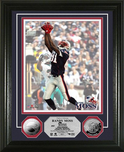 Highland Mint NFL New England Patriots Randy Moss 2010 Silver Coin Photomint