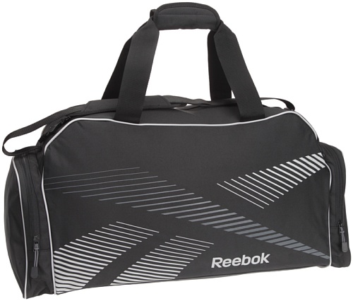 Reebok Large Grip, Sac de sport mixte adulte - Noir/Gravier, Synth&eacute;tique