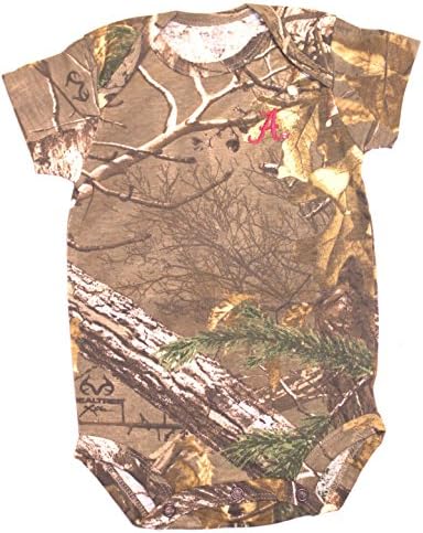 NCAA Licensed Alabama Crimson Tide RealTree Camo Onesie (6-9 Months)
