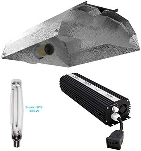 VegieMaster 1000 watt Digital Dimmable HPS Grow Light System Kit for Plants with Stackable Reflector Hood, Dimmable Ballast and 1000w HPS Bulb