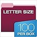 Pendaflex Two-Tone Color File Folders, Letter Size, 1/3 Cut, Burgundy, 100 Per box (152 1/3 BUR)