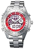 AVIREX (アビレックス) 腕時計 メタルデジアナアニメーションレッドメンズAX-017M-4