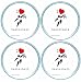 Gift Boxed Set of 4 Round Coasters Sport Basketball
