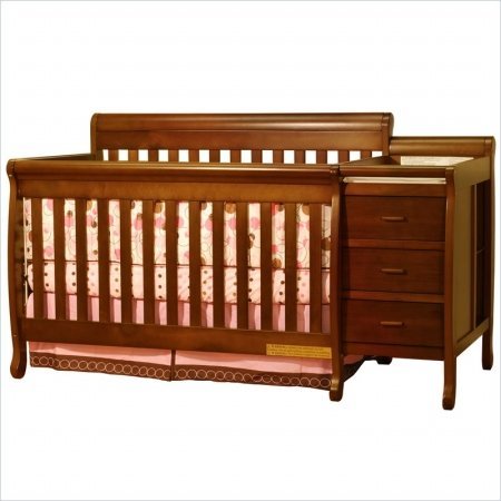 AFG Kimberly 3 in 1 Convertible Crib and Changer Combo - Espresso