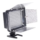 YONGNUO製 160球 LED ビデオライト YN160 リチウム/単三電池両対応 光量調整可 アダプター改良新型！NP-F970/NP-FV100/NP-FM500H 使用可
