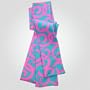 Stella Francis "Signature" Pink and Turquoise Scarf