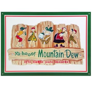 Mountain Dew Hillbilly Metal Sign