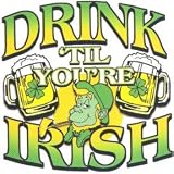 Bella Ladies / Juniors / Girly T-Shirt : Drink Until Youre Irish - St Patricks Day Beer Leprechaun