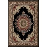 Universal Rugs 104703 Black 8x11 Area Rug, 7-Feet 10-Inch by 10-Feet 3-Inch