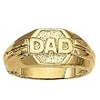 18K Yellow Gold Man's "DAD" Ring