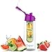 Infuser Water Bottle 27 Ounce NO BPA Sports Flavor Fruit Infusion Bottle - PLUS Recipe Ebook and Cleaning Brush INCLUDED
