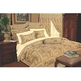 17PC TAPESTRY PALM COMFORTER CURTAIN BED IN A BAG QUEEN by KingLinen