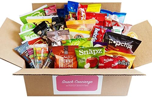 42 Premium Sweet & Salty Snack Box by Snack ConciergeTM---Great All-Occasion Gift or Care Package