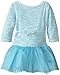 Youngland Girls' Sweater Knit-to-Woven Dress with Eyelash Bodice