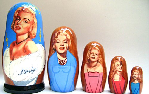 Childrens Toyshop  Toys : Marilyn Monroe Russian Nesting Doll Great American Music Singer Collection 5 Pcs / 6-7in #DSCI 44