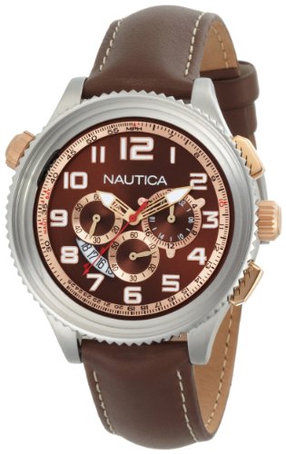 Nautica Men's N25014G OCN 46 Brown Dial Watch