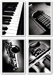 Music 01-04 Set by Peter Snelling 6"x9" Art Print Poster