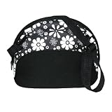 Black & White Buxton Flower Printed Lunch Bag Clutch