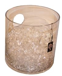 Global Views Round Round 10-Inch by 10-Inch Clear Glass Ice Bucket/Cooler