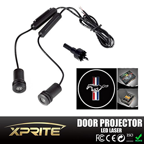 Xprite 5w 4th Generation 2x LED Car Door Laser Projector Ghost Shadow Step Light Logo for Mustang