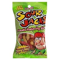 Sour Jacks Sour Candies, 6-Ounce Bags (Pack of 12)