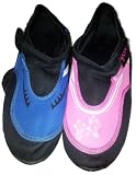 Soles Up Front Velcro Aqua Wet Shoes. Ideal For Beach, Swimming Pool or Water Sports. ALL SIZES Available in Blue Or Pink.