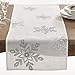 Fennco Styles Holiday Nivalis Collection Snowflake Design Decorative Table Runner 16