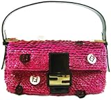 Fendi Fuchsia Enamel Charmed Evening Baguette 8BR000-VZZ-F0CEB