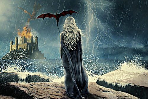 Game of Thrones Daenerys Stormborn Mother Of Dragons Silk Canvas Poster HD movie posters pictures for wall 18'' 30'' 36'' 11 - 24x36 inches