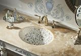 KOHLER K-14218-T9-NA Mille Fleurs Gold and Platinum Design on Caxton Undercounter Lavatory