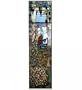 21"W X 80"H Tiffany Peacock Wisteria Stained Glass Window