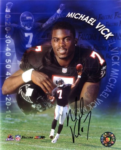 Michael Vick Autographed/Hand Signed Atlanta Falcons Collage 8x10 Photo