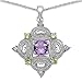 2.70 Carat Genuine Amethyst & Peridot Sterling title=