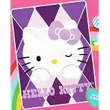 Sanrio Hello Kitty Blanket Twin Size 60" X 80" Mink Raschel Plush Throw