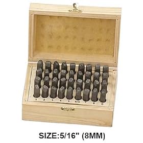 8MM 36PCS LETTER/NUMBER SET 8mm (5/16")