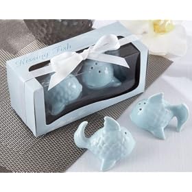 'Kissing Fish' Ceramic Salt & Pepper Shakers