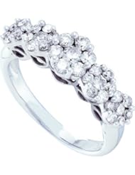 1.02CTW DIAMOND 5 FLOWER RING