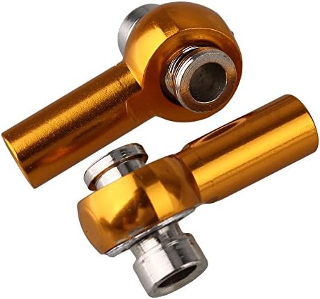 Yiguo 2pcs RC 1:10 Yellow Aluminum Alloy M3 Link Rod End Ball Joint Model Car Upgrade Parts D10032
