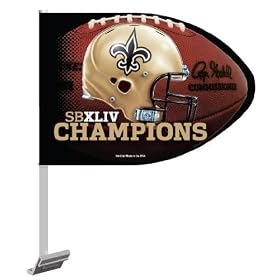 New Orleans SAINTS Super Bowl XLIV 44 Champs CAR FLAG