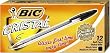 BIC Cristal Stic Ball Pen, Medium Point (1.0 mm), Black, 120 Pens