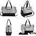 Diaper Bag Messenger with Changing Pad, Bottle Holders, Travel Money Belt, Stroller Clips, Color Black