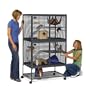 Midwest Critter Nation Animal Habitat with Stand, Double Unit, 36-Inch by 24-Inch by 63-Inch
