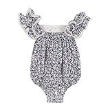 Ochine 新生児　幼児　女の子 ロンパース フローラル レイス　 子供服 0-2歳設定 ノースリーブ カバーオール 出産祝い　4サイズ選べる (S、0-6月)