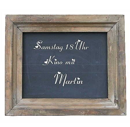 RUSTIKALE KREIDE-TAFEL AUS ALTEM HOLZ LANDHAUSSTIL